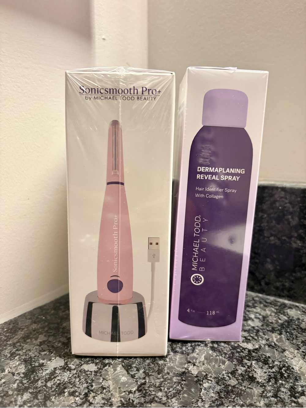 Michael Todd Beauty Sonicsmooth Pro+ Pink Dermaplaning Set